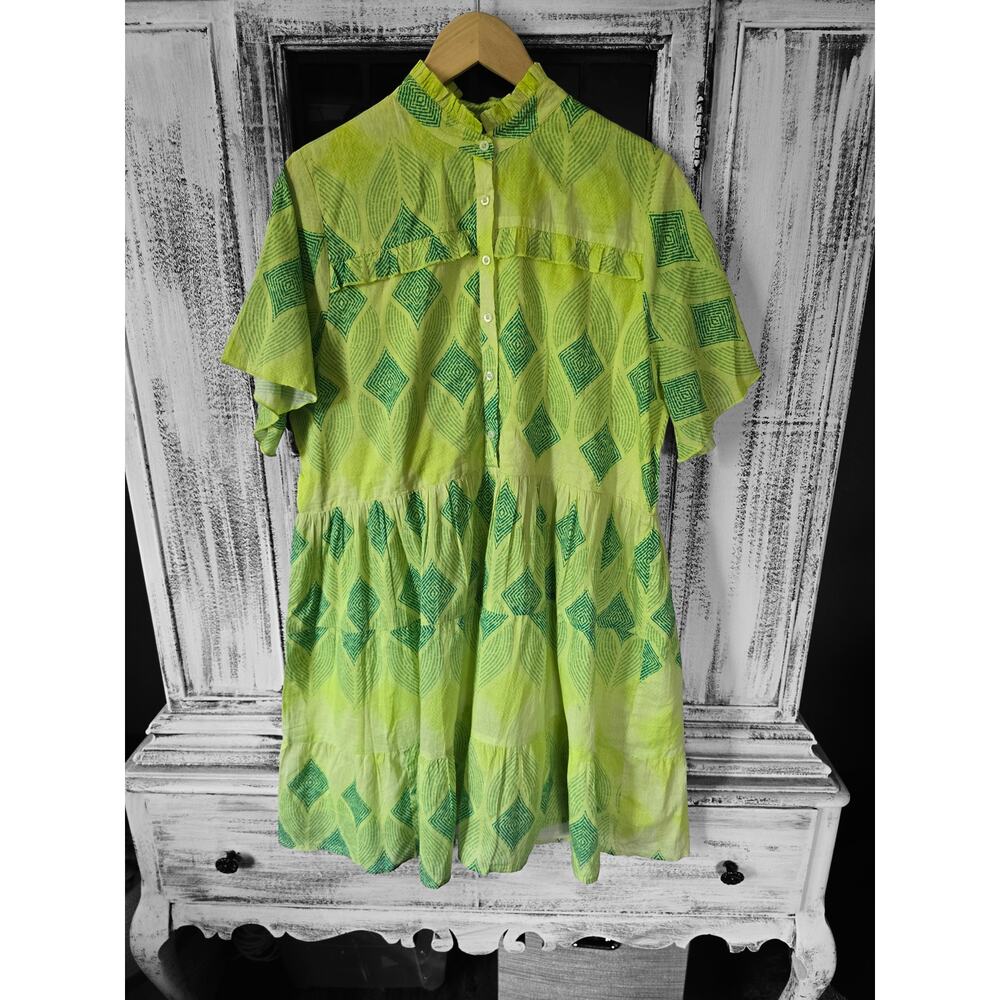 NWT Anthropologie Ro's Garden Vibeka Ruffle Mini Dress - Large - Picture 5 of 5